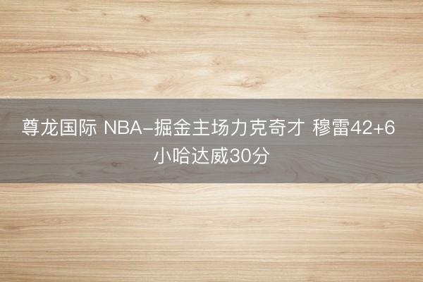 尊龙国际 NBA-掘金主场力克奇才 穆雷42+6 小哈达威30分