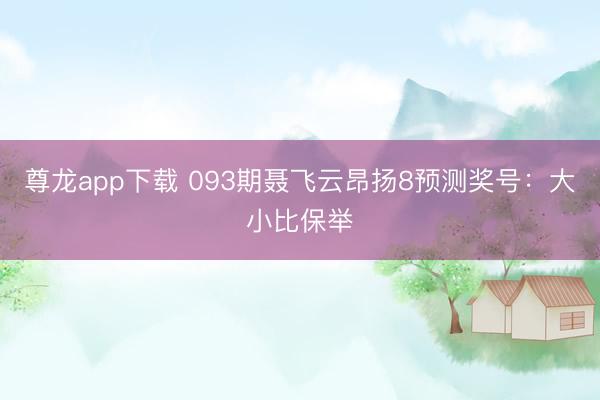 尊龙app下载 093期聂飞云昂扬8预测奖号:大小比保举