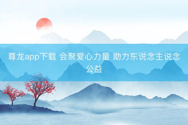 尊龙app下载 会聚爱心力量 助力东说念主说念公益