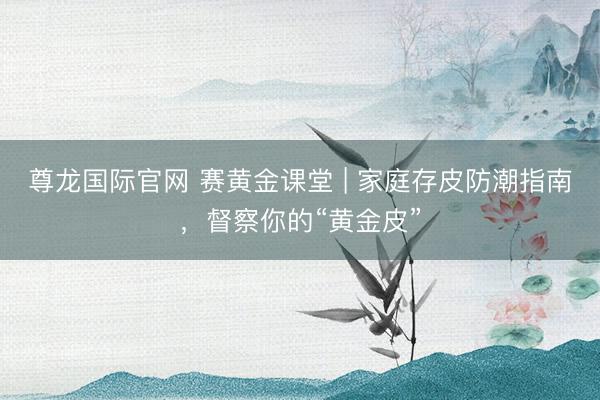尊龙国际官网 赛黄金课堂 | 家庭存皮防潮指南，督察你的“黄金皮”